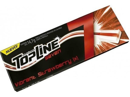 Chicles Topline Seven Frutilla X 16u