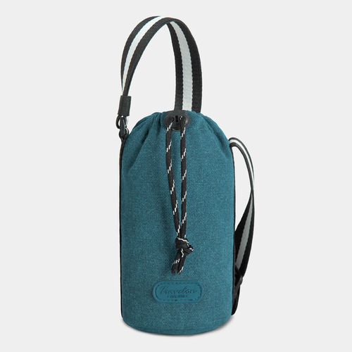 Travelon Bolsa Porta Botella De Agua Coastal Color Azul Acabado De Los Herrajes Níquel Color Azul Laguna Correa De Hombro Bicolor Negro/blanco Diseño De La Tela Lisa