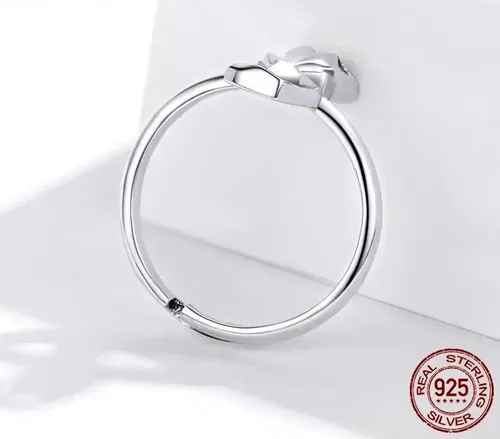 Anillo Zorro Plata 925 Ajustable Animal Juvenil Mujer
