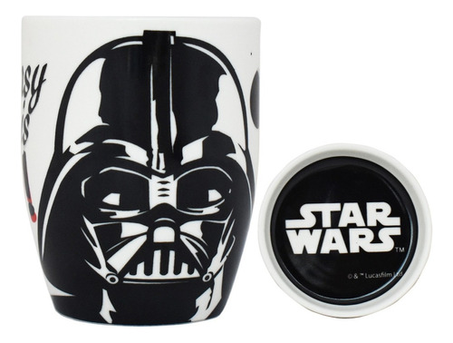 Taza Para Café Disney Star Wars Darth Vader 385ml Con Tapa 