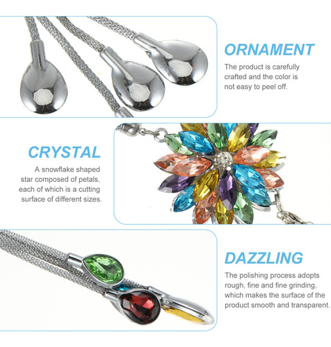 Adorno Colgante Con Diseño De Camelia De Cristal, 1 Unidad,