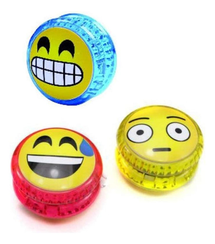 Yoyo Clasico Con Luz Emoji Juguete Colores Fidget Souvenir