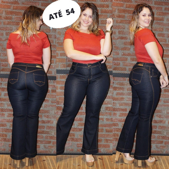 calça jeans flare plus size mercado livre