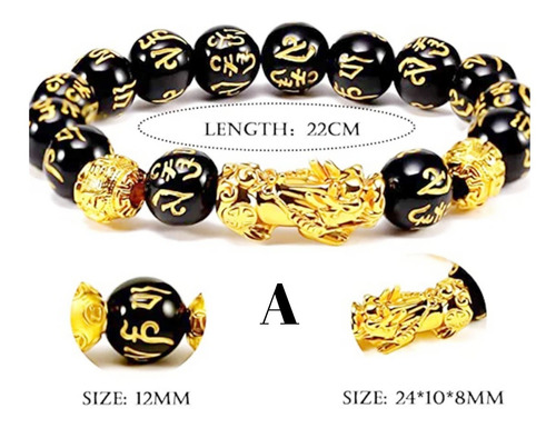 Lote 10 Pulseras Feng Shui Mantra Om Ni Padme Dragon Pixiu