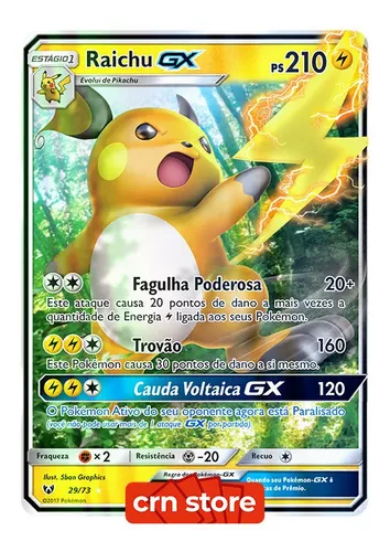 Carta Pokémon Raichu E Raichu De Alola Gx Sintonia Mental