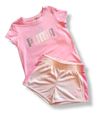 Conjunto De Short Y Frenala Puma De Niña 