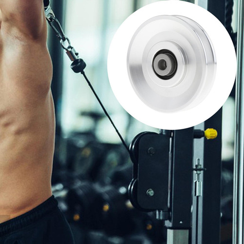 Accesorio De Gimnasio Con Rueda De Polea De 90mm Plata