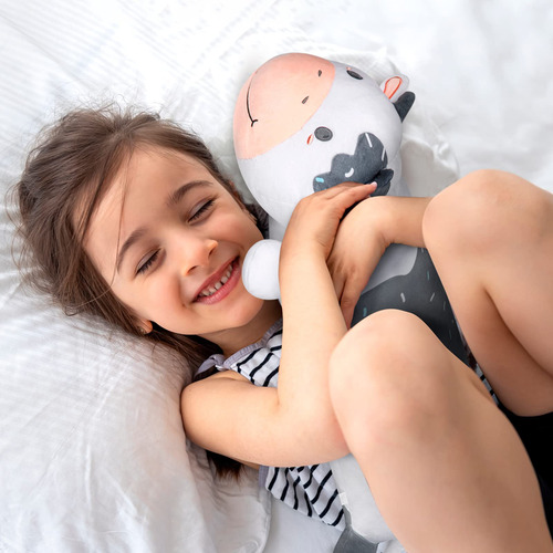 Almohada Peluche Kawaii Vaca Lechera 89 Cm Para Niños Color