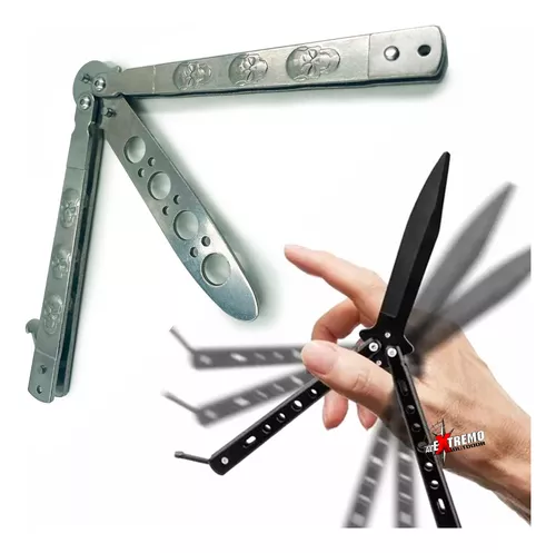 Anguxer Navaja mariposa, 2 PCS butterfly knife, navaja mariposa sin filo, navaja  mariposa entrenamiento : : Deportes y aire libre