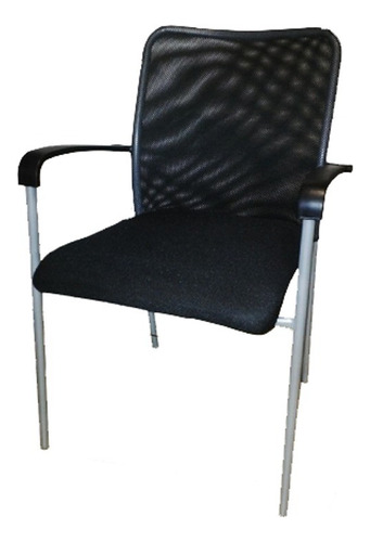 Silla Fija Prontometal Di Verona En Malla Color Negro