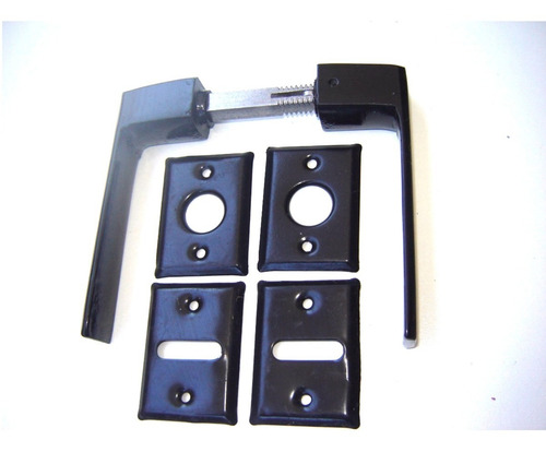 Imagen 3 de 5 de Manija Aluminio Biselada Epoxy Negro O Blanco X 6 Unidades