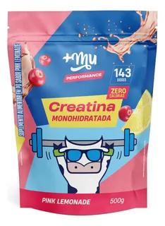 Refil Creatina Monohidratada 100 Pura 500g Mu Pink Lemonade