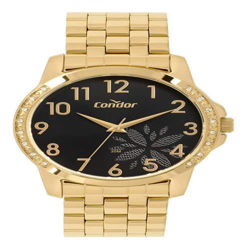 Relógio Condor Feminino Premium Dourado Kit Copc21jbx/k4p