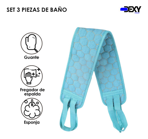 Kit De Baño Con Cepillo, Masaje Y Exfoliación Para Ducha