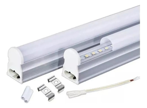 Tubo De Luz Led  90cm T5 Con Soporte E Interruptor 220v