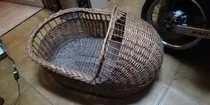 Comprar Antiguo Moisés De Mimbre Grande! 