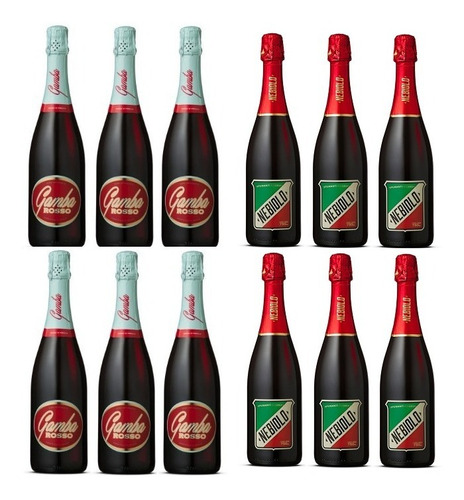 Espumante Gamba Di Pernice Rosso + Nebiolo Tinto 12u 750 Cc