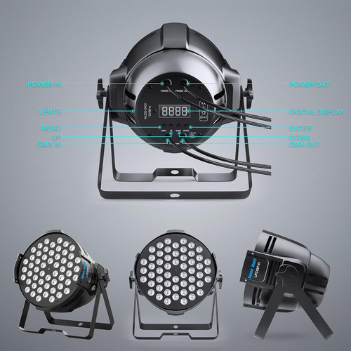 Luces Led De Escenario Activadas Por Sonido, Rgb Dmx Stage D