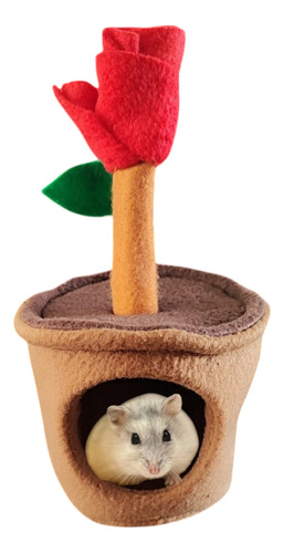 Casita De Polar Maceta Para Hamsters Jerbos Ratones