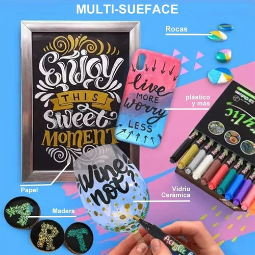 Tintas Acrílicas De 12 Cores, Caixa De Cores, Papelaria