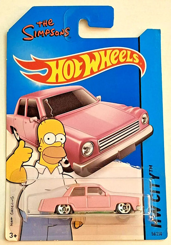 Hot Wheels Auto Rosa The Simpsons Family Car Homero Rosa
