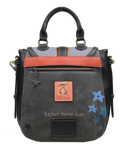 Bolso Convertible Con Estampado Paris Dream Janet Bear J038a