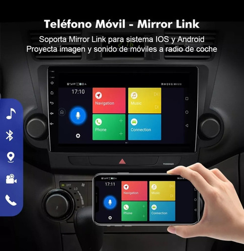 Estéreo De Pantalla Android Para Toyota Highlander 2008-2013