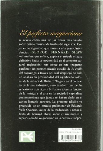 El Perfecto Wagneriano, De Shaw, George Bernard. Alianza Editorial, Tapa Blanda En Español