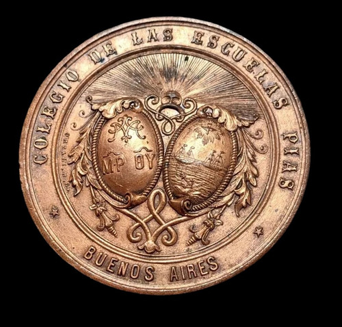 Medalla Colegio De Las Escuelas Pias Cobre Año 1896 - 659