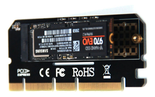 Imagen 5 de 5 de Placa Adaptador Pci-e X16 A Disco Ssd M2 Nvme