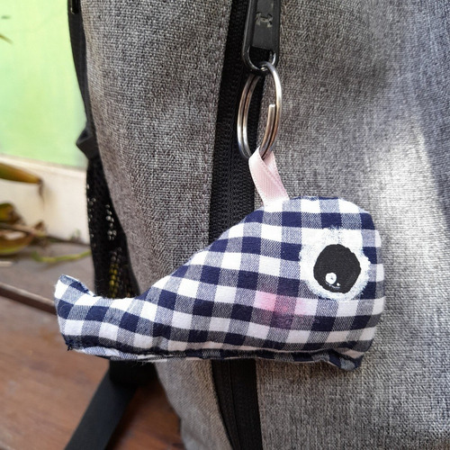 Imagen 4 de 6 de Souvenir Llavero + Tarjeta Personalizada Ballena Tela X20