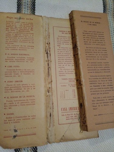 Catálogo Discos Casa América Abril 1948 (Usado)