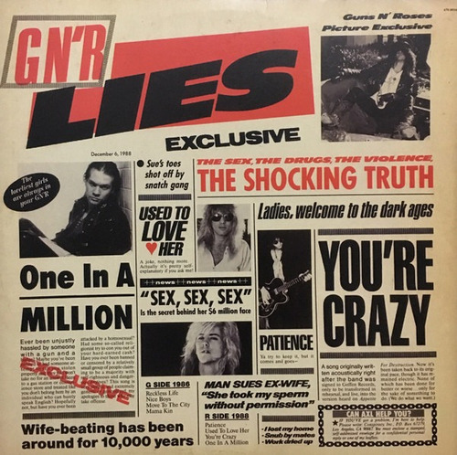 Guns N' Roses  G N' R Lies Vinilo Brasil 