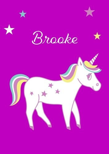 Brooke Unicorn Notebook  Coloring Book  Diary  Din A4  Blank