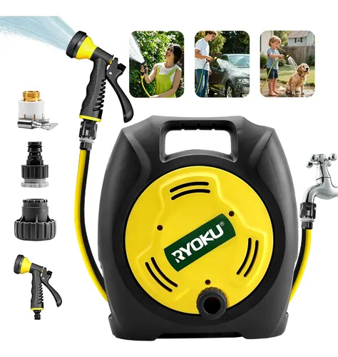 Carretel Mangueira Portatil Ryoku para Jardim e Carro
