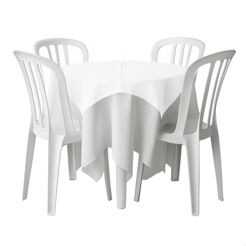 Toalha De Mesa Plástica Perolizada Quadrada Descartável 10un
