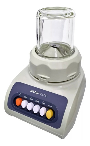 Imagen 5 de 7 de Licuadora Retro 2 En 1 Kanji Con Jarra De Vidrio Blanca 200v