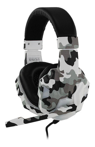 Headset Gamer Dust Camo Pro X33 Grafite Haste Ajustavel Cor Camuflado Cor da luz Camuflado