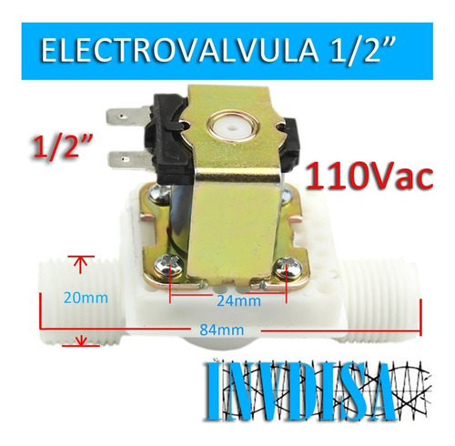 Válvula Solenoide Electrovalvula 110vac N.c. Ac - Factura