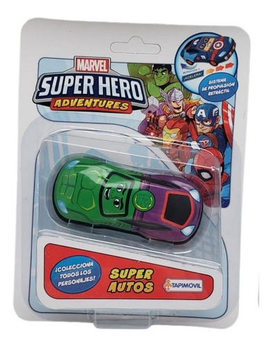 Super Auto Marvel Spiderman Iron Hulk Capitan Thor Juguete