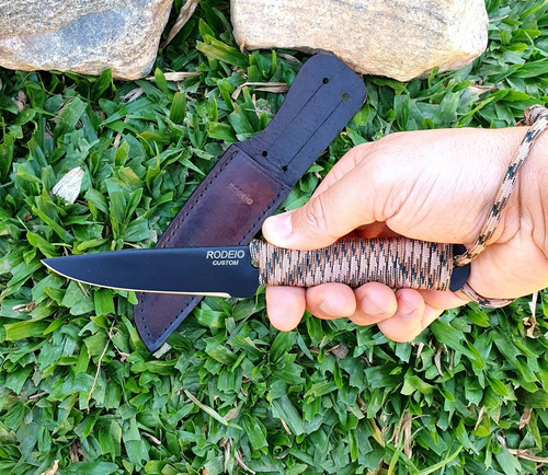 Imagem 4 de 10 de Faca Cutelaria Elmo Bushcraft Fr1 Aço Carbono Nova Original