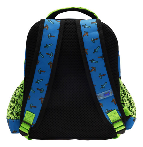 Mochila Kinder Infantil Microsoft Minecraft 11 L Azul Estampado