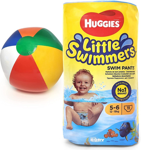 Imagen 2 de 9 de Pañales Para Piscina Playa Huggies Little Swimmer