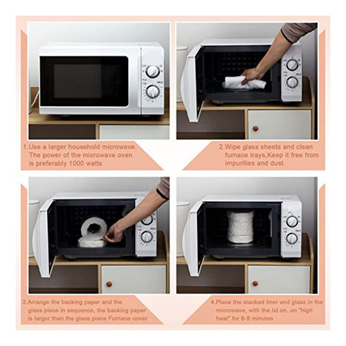 B 100 Hojas Redondas De Papel De Horno Microondas Para