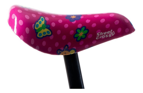 Imagen 2 de 9 de Asiento Para Bicicleta Infantil Rodada12 Street Cross Flower