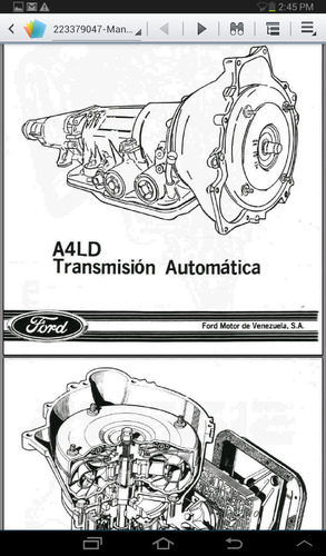 Manual Transmisión Automática Ranger 88-94 (a4ld) Español (Usado)