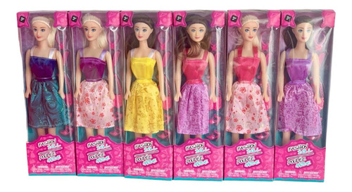 Paquete De 4 Muñecas Fashion Doll Con Accesorios 