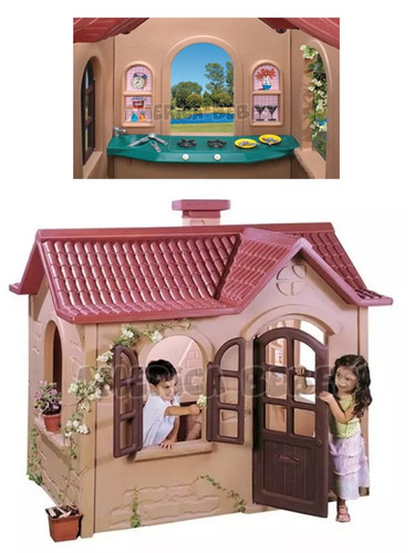 Casita Del Bosque Rotomoldeado 185x145x168 C/cocina Rotoys.