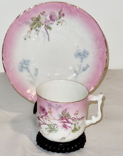 Taza Pocillo Limoge Pl France Art Noveau Impecable C43 (Usado)