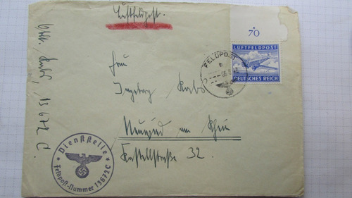 Ww2 Alemania Feldpost/correo Militar  1942 H2